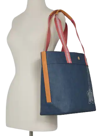 coach denim canvas tote