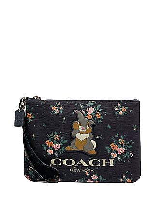 coach rose bouquet wristlet