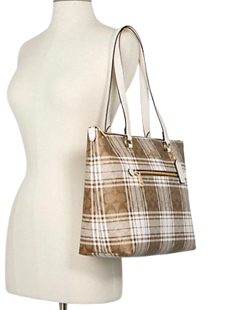 coach checkered tote