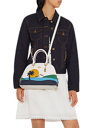 coach katy satchel with sunset motif