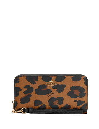 coach animal print wallet