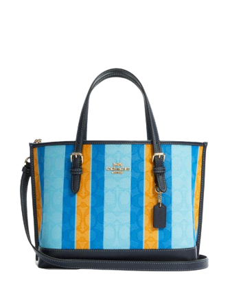 coach mollie tote 25 in signature jacquard with stripes