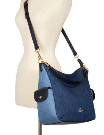 coach denim pennie shoulder bag