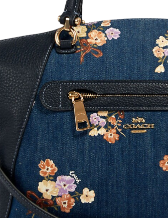 prairie satchel with painted floral box print