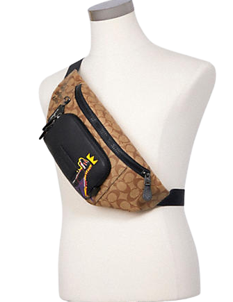 coach x jean michel basquiat track crossbody in signature canvas