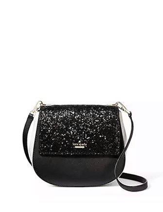 kate spade black glitter bag