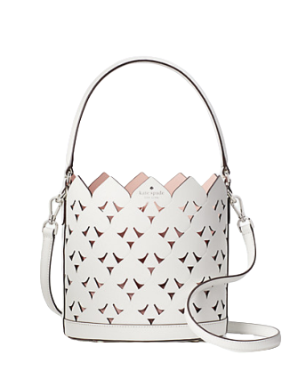 small white bucket bag