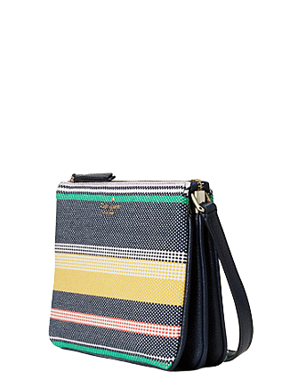 jackson boardwalk stripe triple gusset crossbody