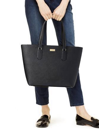 kate spade black glitter tote