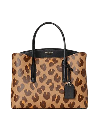 kate spade margaux leopard large satchel