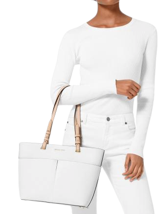 michael kors bedford pebble leather pocket tote