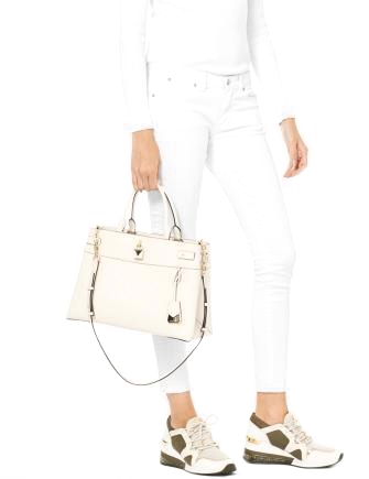 michael michael kors gramercy chain embossed leather satchel