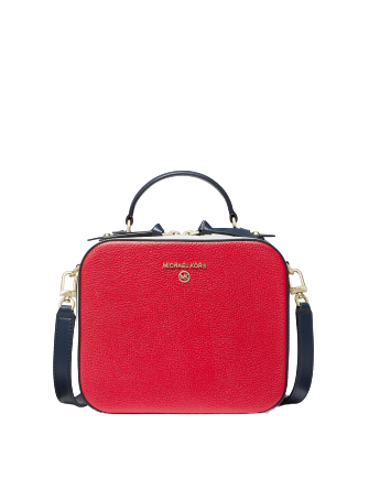 michael kors jet set satchel red