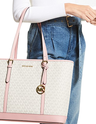 michael kors jet set large logo tote bag