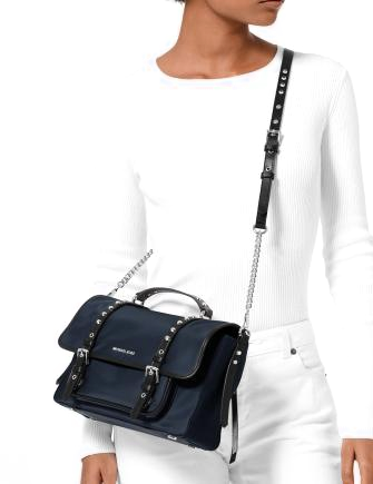 michael michael kors olympia leather and scuba trainer