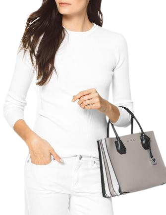 mercer small leather accordion tote