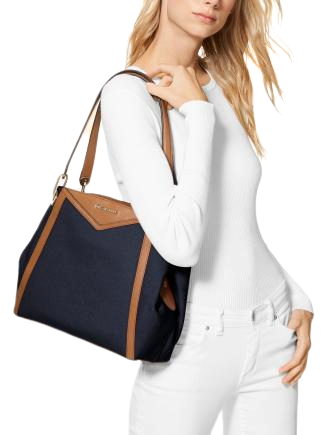 michael kors raven pocket shoulder tote