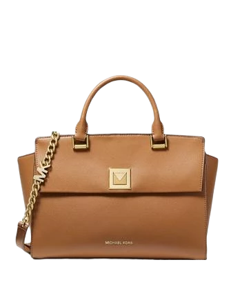 sylvia medium crossgrain leather satchel