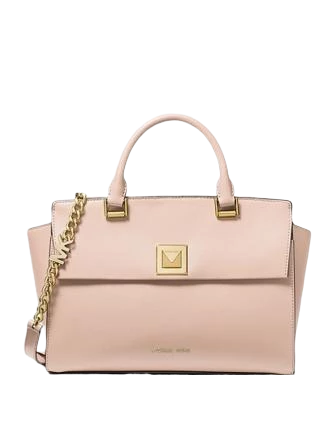 sylvia large crossgrain leather satchel