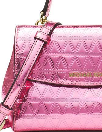 pink metallic michael kors purse