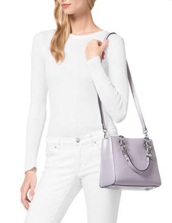 mk cynthia small leather satchel