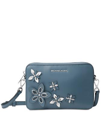 michael kors blue flower purse