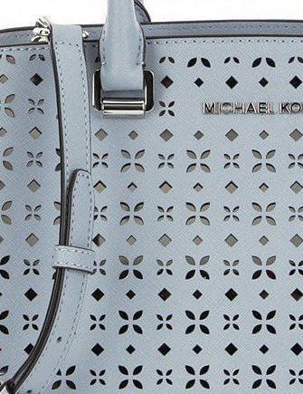 michael kors blue purse with flowers