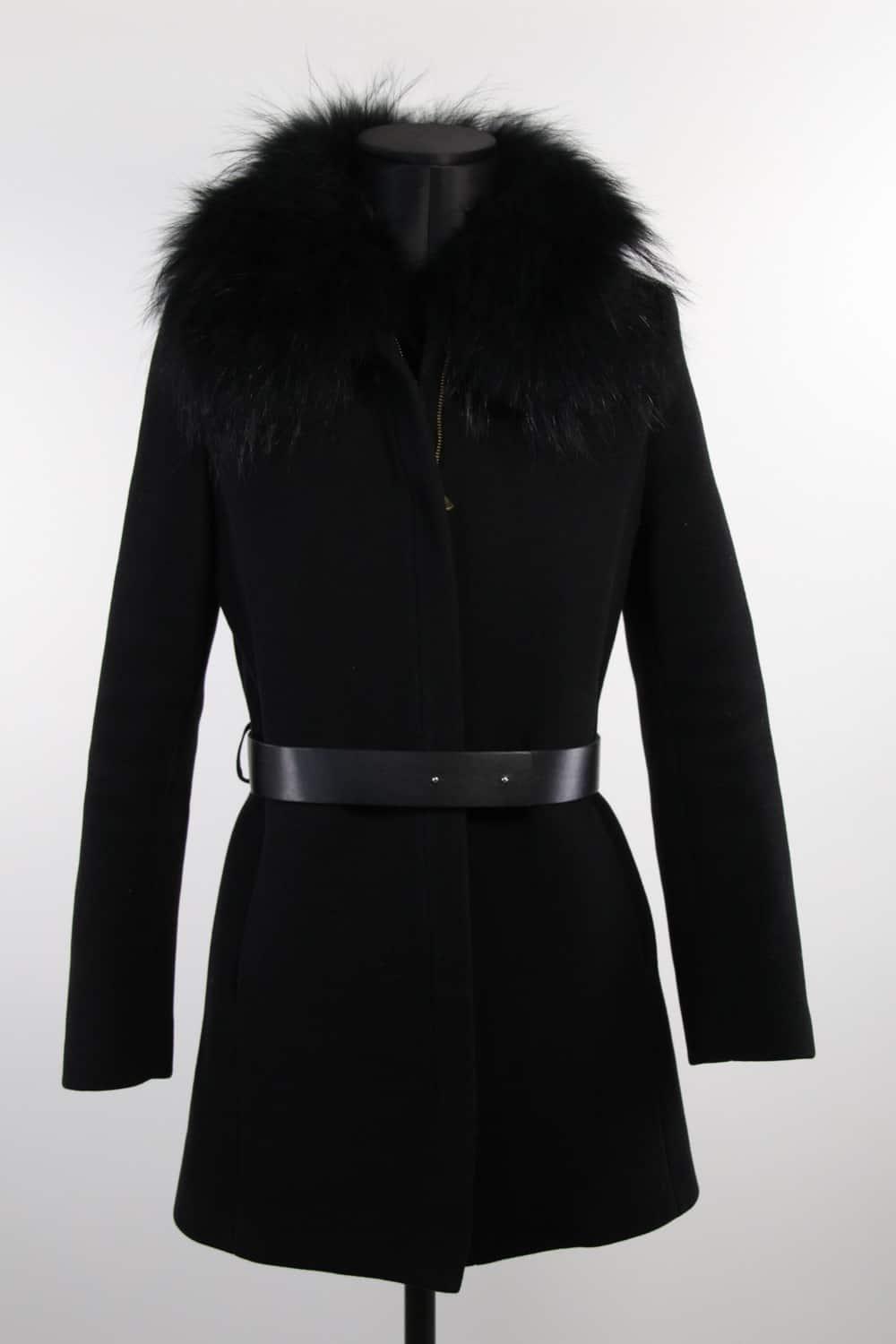 manteau claudie pierlot col fourrure