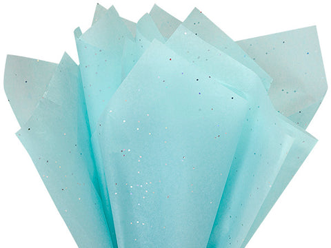 aqua gemstone tissue paper