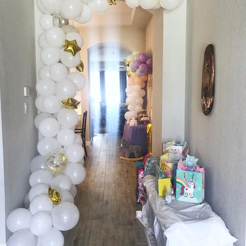 hallway balloon arch