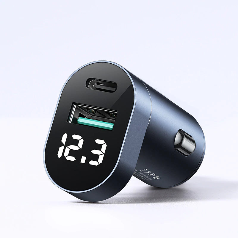 Joyroom Dual Port Fast Car Charger with LED Display C-A17