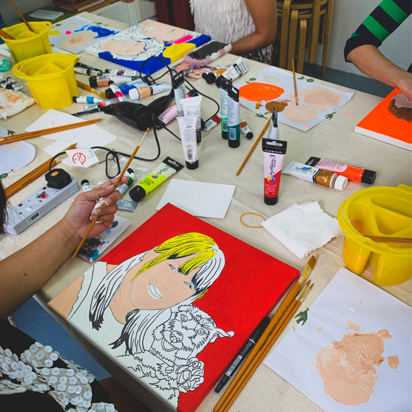 Pop art portrait workshop singapore