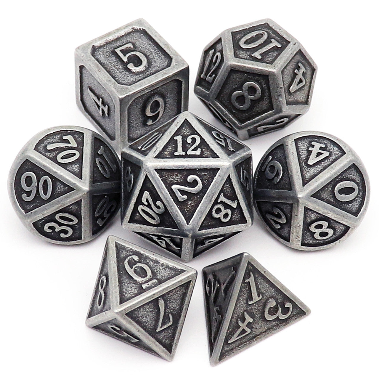 Antique Iron Metal Dice Set | haxtec.com – Haxtec Dice