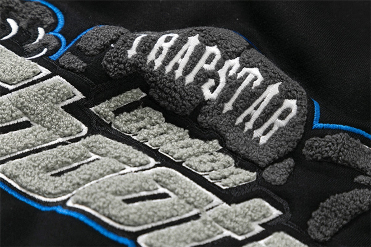 Autumn Trapstar Blue-gray Tiger Head Embroidered Shooter Letter Hoodie Hip Hop Style Men's Brand Sweatshirts Hood - Wagwun Gel blasters and Designer