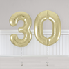 Gold Number Balloons