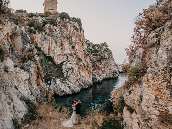 Sabina Motasem minimalist wedding dress