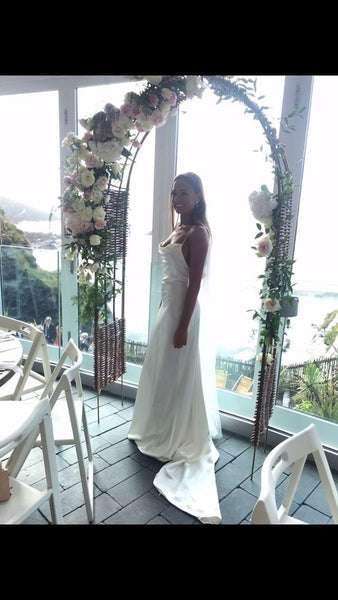 Sabina Motasem minimalist wedding dress