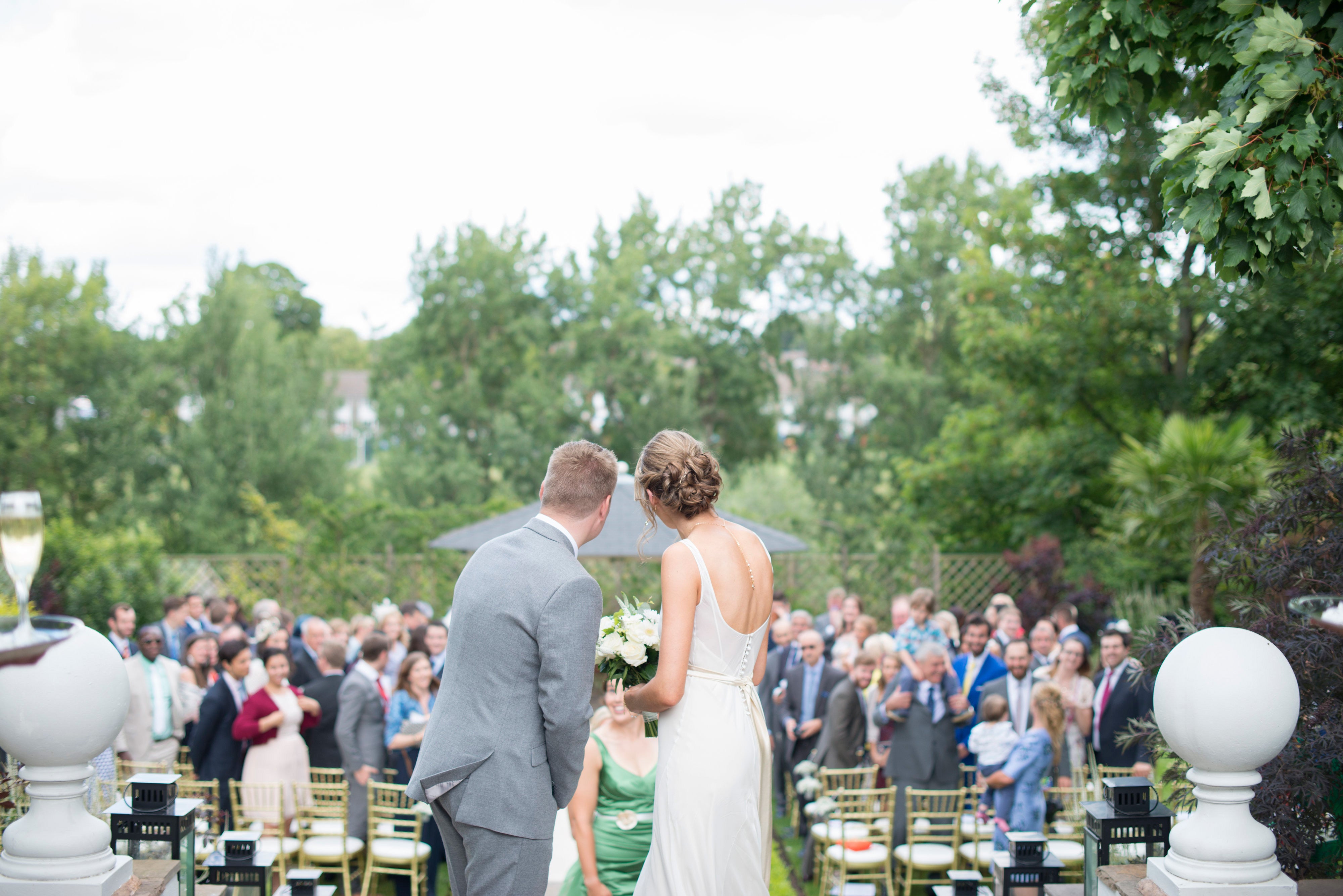 Sabina Motasem minimalist wedding dress