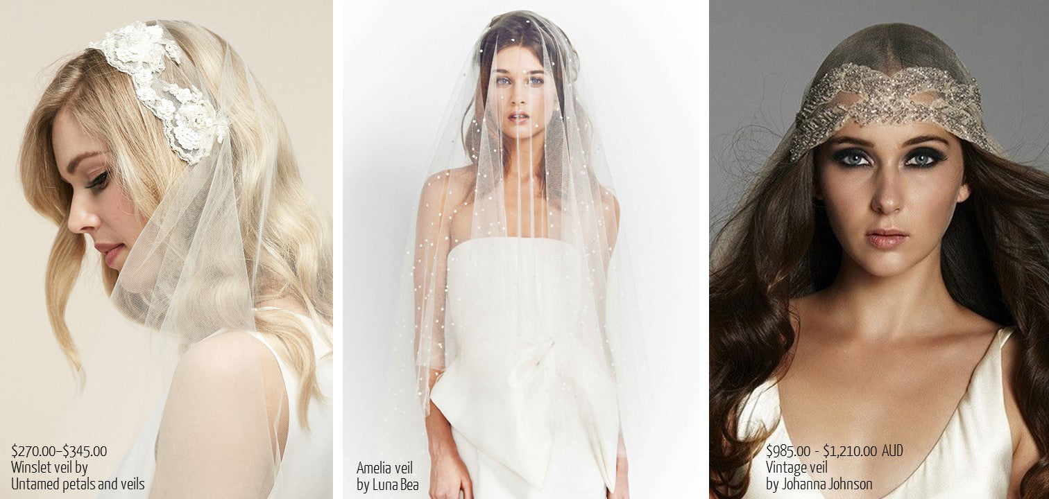 Sequin bridal veil