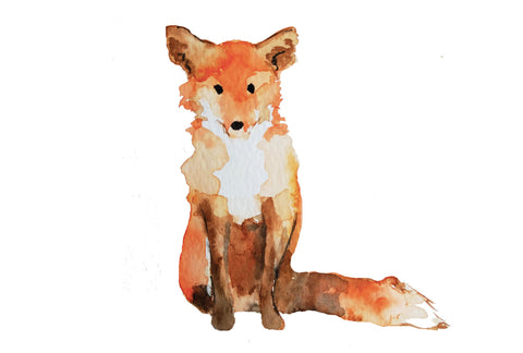 watercolour fox painting