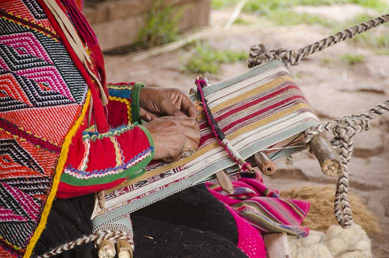 Backstrap weaving artisan
