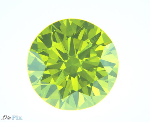 0.64 Ct. Round Brilliant VVS2 Citrus Fancy Vivid Green-Yellow