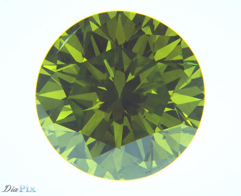1.26 Ct. Round Brilliant SI1 Fancy Vivid Yellowish Green