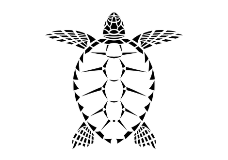 tribal loggerhead sea turtle design