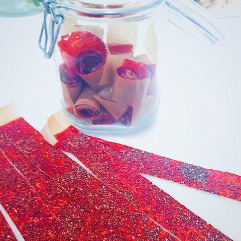 Fruit leather in jar