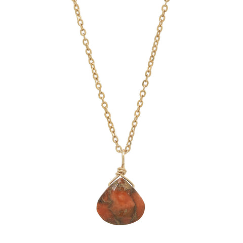 Bezel Marble Necklace