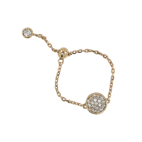 Large Moon / CZ Ring