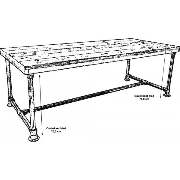 Tafel steigerbuis Steigerhoutstunter.nl