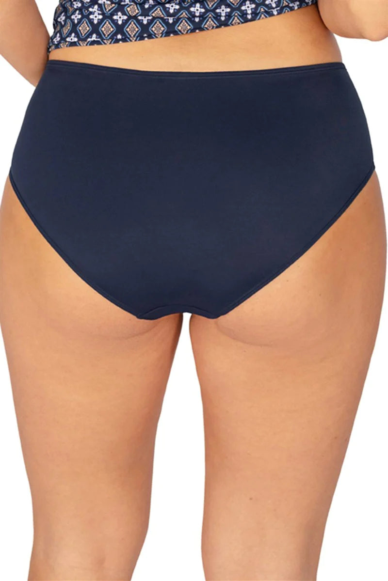Amoena Boho Vibes High-Waist Swim Brief | Night Blue/Print | #71555