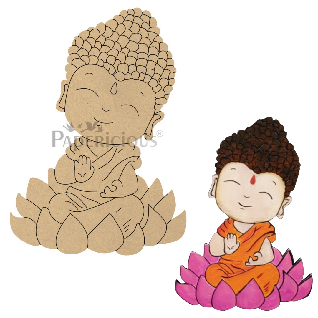 PAPERICIOUS 4mm thick Pre Marked MDF Base Little Buddha – Papericious